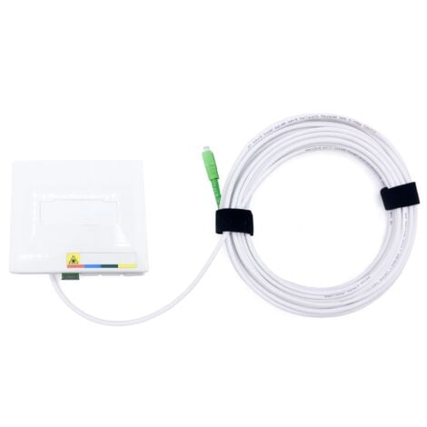 ELFCAM 10 m SC/APC a SC/APC Simplex Monomodo (Diámetro: 4,0 mm), Equipado con PTO, Extensión para Mover la Caja de Fibra, Sin Pérdida de Velocidad