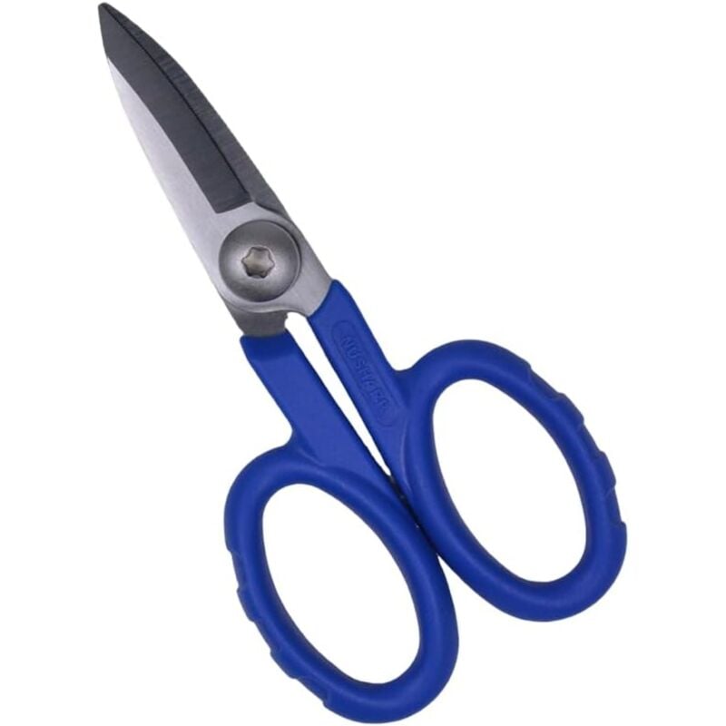 Elfcam - Ciseaux Kevlar pour Fibre Optique - Ciseaux Multifonctions en Acier Allié au Carbone, Lame Dentelée pour La Maison, Workshop et Techniciens,