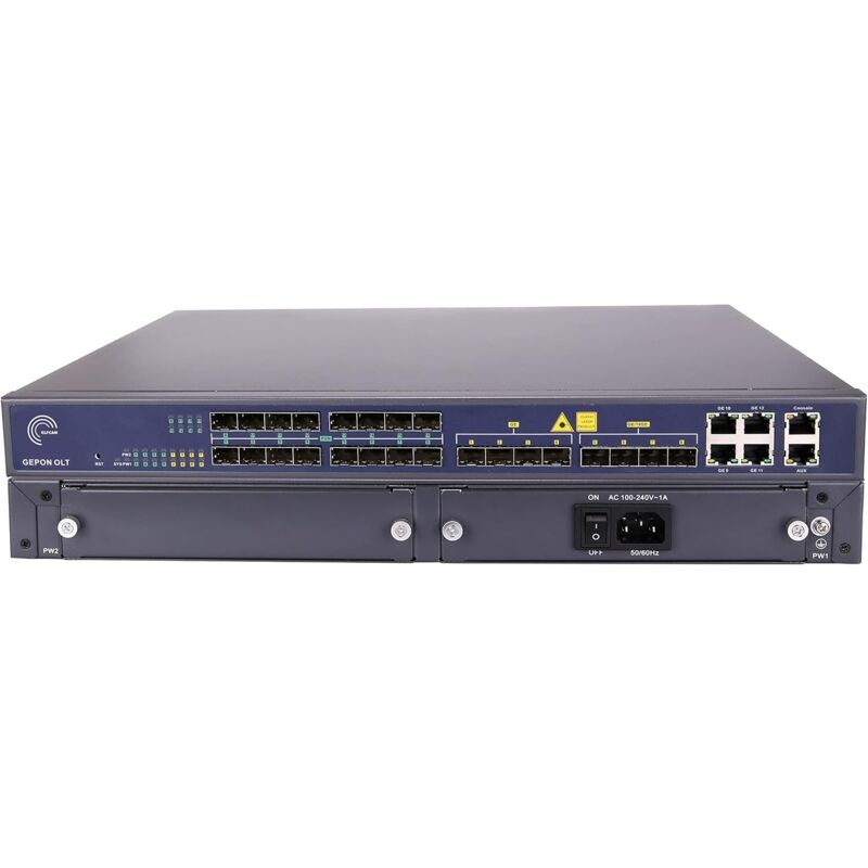 Convertisseur Fibre Ethernet Équipé avec 1,25G sfp (Mini-GBIC) avec Fibre Optique sc Monomode Ports, Jusqu'à Une Distance de 20km, 4 Ports RJ45 4