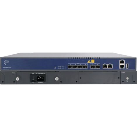 Elfcam® - GPON OLT 8 Ports PON2X 10G SFP+ Ports, 2X SFP Ports, 6X RJ45 Ports, Mettre a Jour Automatique, Gestion Web EMS