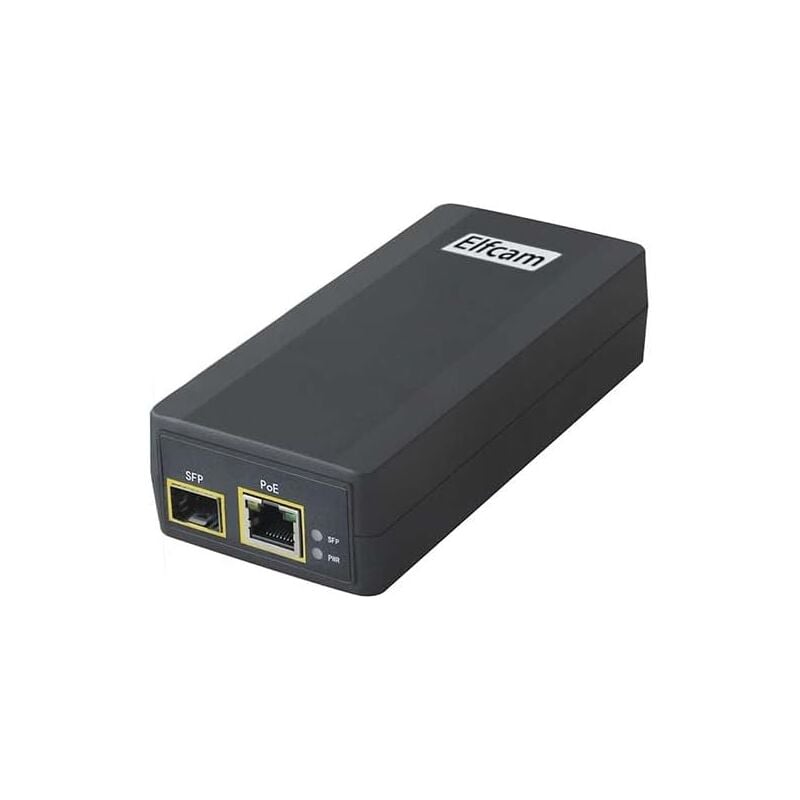 Sfp Fibre PoE Injecteur 55 v dc 30 w PoE+ Alimentation, Gigabit 1000 Mbps, Conforme à la Norme IEEE802.3af/at pour Caméra ip, Point d'accès - Elfcam