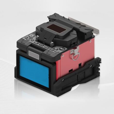 Elfcam - Soudeuse Fibre Optique T6 - Fusion 8s / Chauffe 16s, Écran 4,3", Batterie 5200mAh, 200 Modes, Grossissement 300x, Kit Complet Haute Précision, Excellent Rapport Qualité/Prix