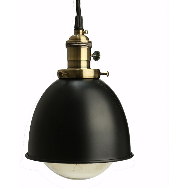 Image of Elfeland Modern E27 Light Lamp Shade Cafe Bar Home Decor Lampada a sospensione Lampada da soffitto Lampadario a sospensione Nero