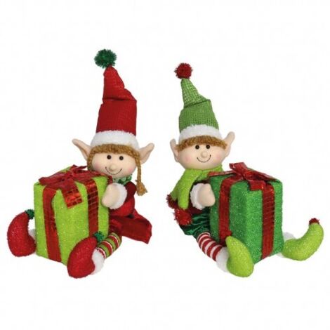 ELFO FLANDES SENTADO REGALO 38CM 2 SURT-EHLIS