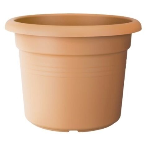 ELHO 2055358 GREEN BASICS ZYLINDER-BLUMENTOPF BRAUN/ROT 40 x 40 x 30 cm