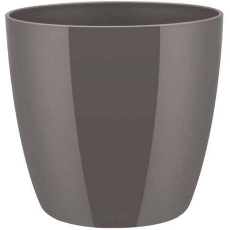 Elho 2103813 Brussels Diamond Pot Rond à Fleurs en Gris 30 cm