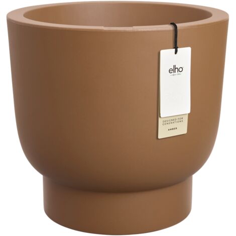 Elho Amber Grail 30 - Marron - L 30 x B 29.5 x H 28 cm - intérieurextérieur - 100% recyclé