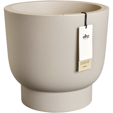 Elho Amber Grail 40 Balanced Beige Fioriera Rotondo