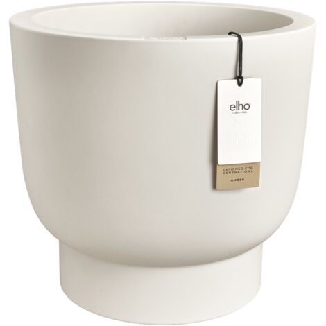 Elho Amber Grail 47 - Blanc - Ø 47 x H 45 cm - intérieurextérieur - 100% recyclé