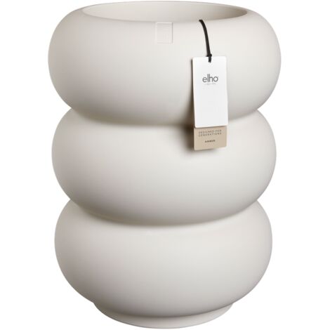 Elho Amber Roll High 43 White Fioriera Rotondo