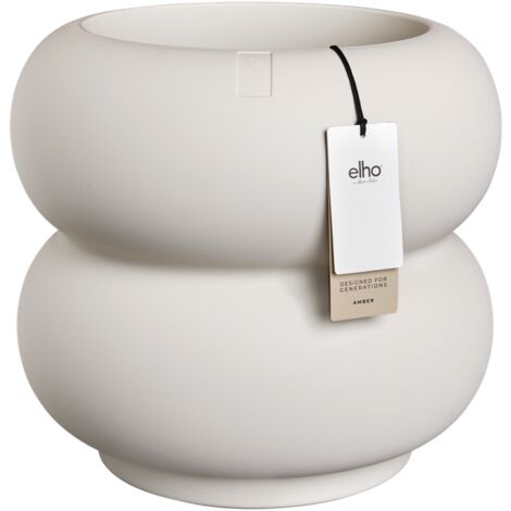 Elho Amber Roll Low 43 White Fioriera Rotondo