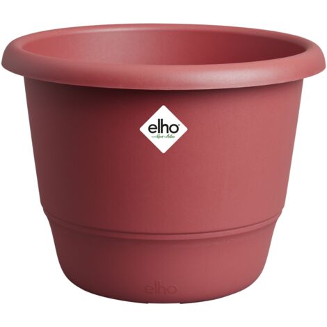 Elho Amiga Rond 30 - Rouge - L 30 x B 29.5 x H 22 cm - extérieur - 100% recyclé
