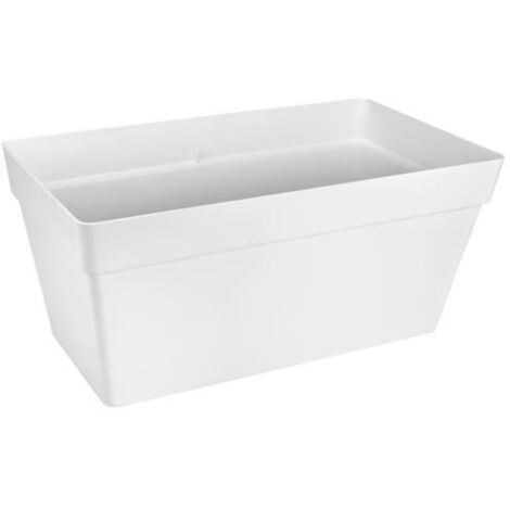 ELHO Bac a plantes avec roues pour terrasse - 70 cm - Blanc