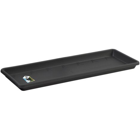 Elho Barcelona Balconnière Soucoupe 90 - Noir - L 86 x B 17.1 x H 3 cm - Balconextérieur - 100% recyclé