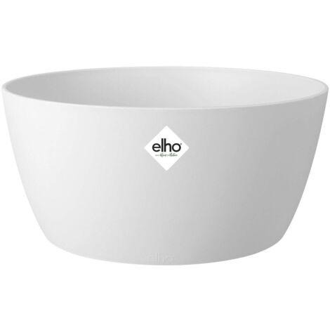 Elho Brussels Coupe 23 - Blanc - L 23 x B 22.9 x H 11 cm - intérieur - 100% recyclé