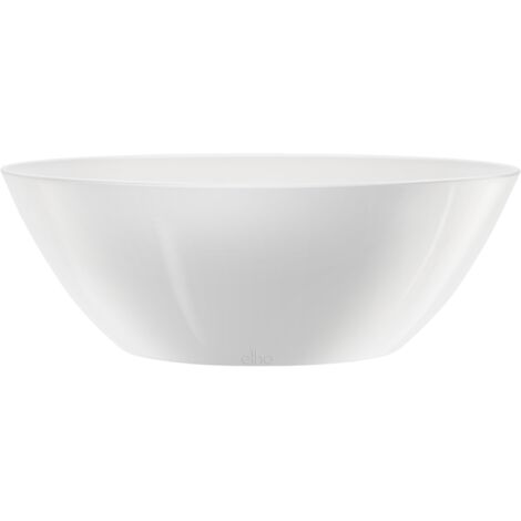 Elho Brussels Diamond Oval 36 White Vaso Ovale
