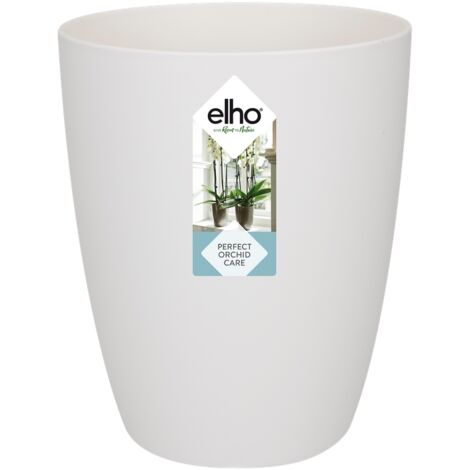 Elho Brussels Orchidée Haut 12,5 - Blanc - L 13 x B 12.5 x H 16 cm - intérieur - 100% recyclé