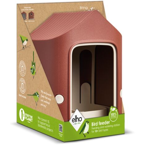 Elho Cosy Bird Feeder 18 Rosso toscano  Varie forme