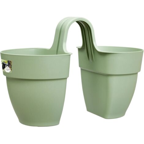 ELHO FIORIERA VIBIA CAMPANA FLOWER TWIN 21CM PISTACHE GREEN