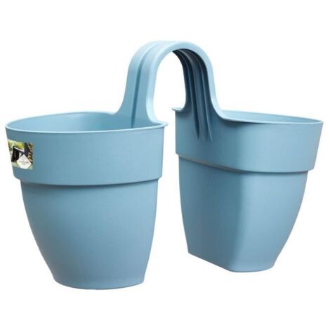 ELHO FIORIERA VIBIA CAMPANA FLOWER TWIN 21CM VINTAGE BLUE