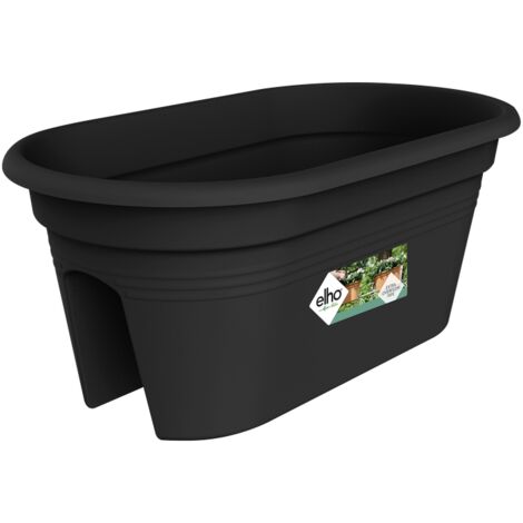 Elho Green Basics Flower Bridge 55 - Noir - L 55 x B 28.5 x H 23 cm - Balconextérieur - 100% recyclé