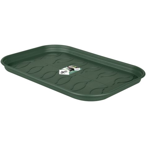 Elho Green Basics Plateau Culture Soucoupe M - Vert - L 36 x B 25.6 x H 2 cm - intérieurextérieurculture et récolteaccessoires - 100% recyclé