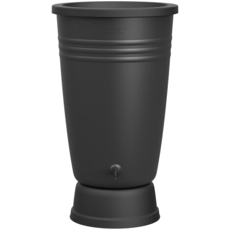 Elho Green Basics Récup D'eau Plus 200ltr - Noir - L 71 x B 70.5 x H 122 cm - culture et récolte - 100% recyclé