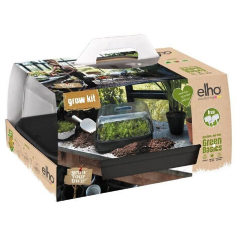 Elho Green Basics Set De Cult M - Noir - L 40 x B 30 x H 20 cm - culture et récolte - 100% recyclé