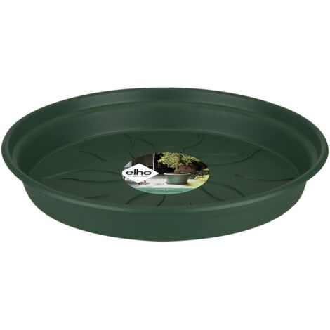 Elho Green Basics Soucoupe 14 - Vert - L 14 x B 13.5 x H 2 cm - intérieurextérieurculture et récolteaccessoires - 100% recyclé