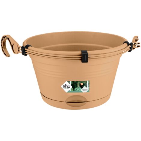 Elho Green Basics Suspension 28 - Marron - L 37 x B 29 x H 17 cm - Balconextérieur - 100% recyclé
