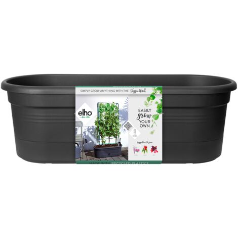 Elho Green Basics Veggie Wall 80 Living Black Fioriera Ovale