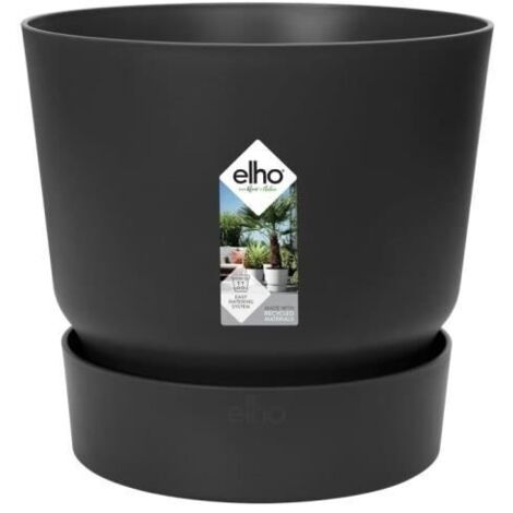 Elho Greenville Rond 55 - Noir - Ø 55 x H 50 cm - extérieur - 100% recyclé
