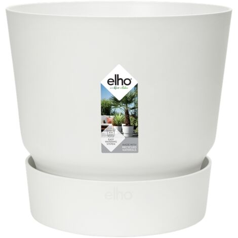 Elho Greenville Round 16 White Vaso Rotondo