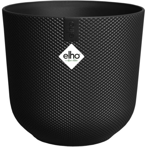 Elho Jazz Rond Mini 7 - Noir - Ø 7 x H 7 cm - intérieur - 100% recyclé