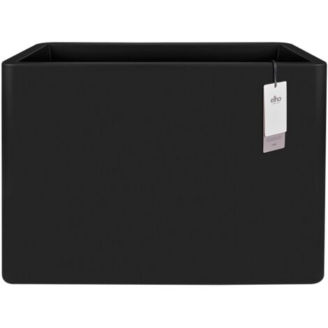 Elho June Brick Divider 80 - Noir - L 79 x B 29.5 x H 59 cm - intérieurextérieur - 100% recyclé