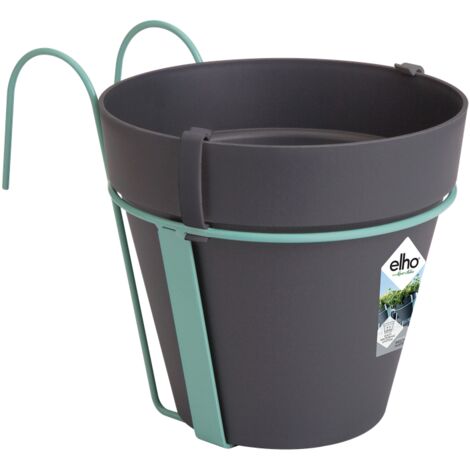 Elho Loft Urban Balconnière Potholder - Noir - L 19 x B 28 x H 20 cm - Balconextérieur - 100% recyclé
