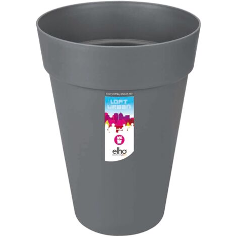 Elho Loft Urban Round High 28 Anthracite Vaso Rotondo