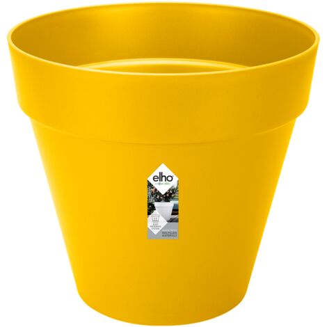 Elho Loft Urban Round Wheels 40 Ochre Vaso Rotondo