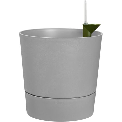 ELHO - Maceta - Greensense Aqua Care Redondo 30 - Hormigón Claro - Interior/exterior - Ø 29.5 x H 29.1 cm
