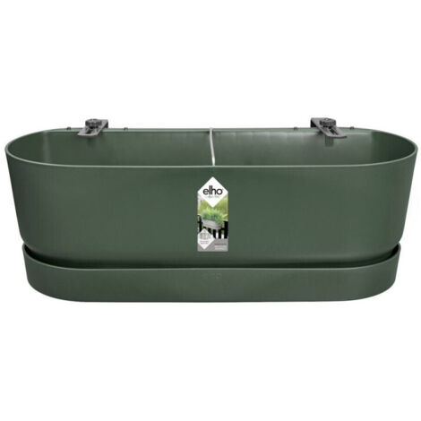 ELHO - Maceta - Greenville Easy Balcony 52 - Verde hoja - Balcón - L 21,2 x P 52 x H 19,4 cm