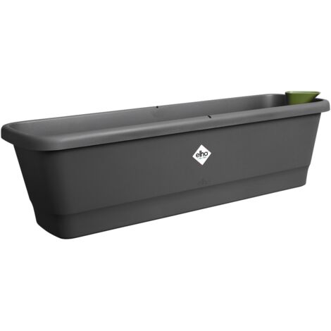 Elho Noa Balcony Trough L Living Black Fioriera Rettangolare