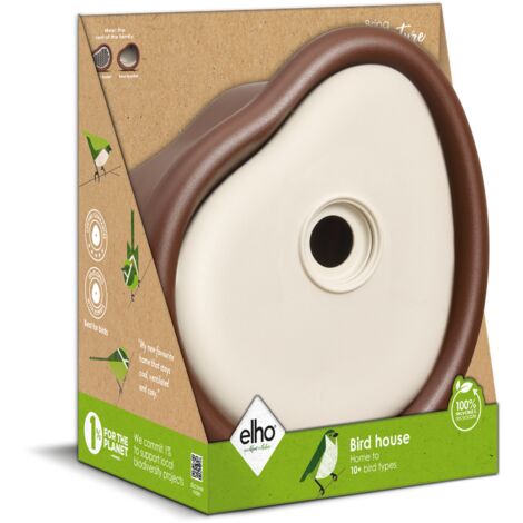 Elho Organic Bird House 25 Marrone castagna  Varie forme