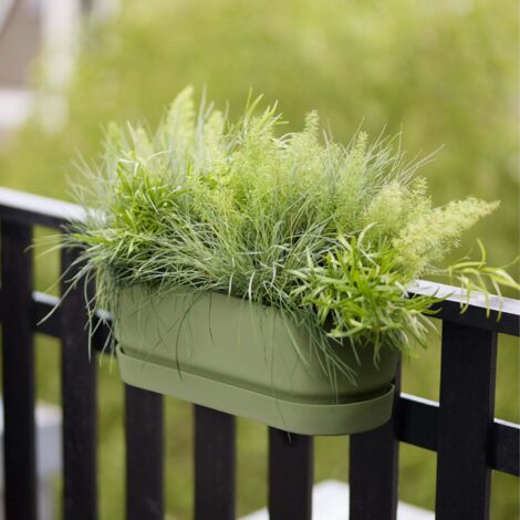 ELHO - Pot de fleurs  -  Greenville Easy Balcony 52 - Leaf Green - Balcon - L 21.2 x W 52 x H 19.4 cm