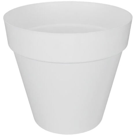 ELHO Pot de fleurs rond avec roues Loft Urban - Ø 40 cm - Blanc