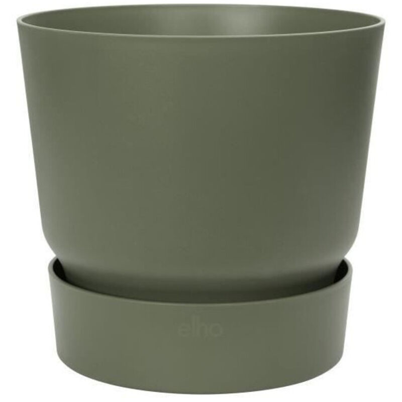 ELHO Pot de fleurs rond Greenville 47 - Extérieur - Ø 47 x H 44,1 cm - Vert feuille