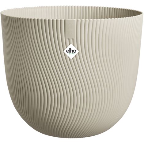 Elho Sereh Rond 25 - Beige - L 25 x B 24.5 x H 21 cm - intérieurextérieur - 100% recyclé