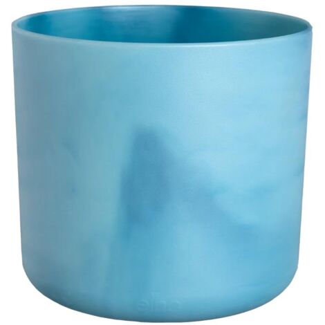 Elho The Ocean Collection Round 14 - Vaso per piante - Nata dal riciclaggio dei rifiuti del mare - Materiale riciclato al 100% - Ø 13.8 x H 12.5 cm