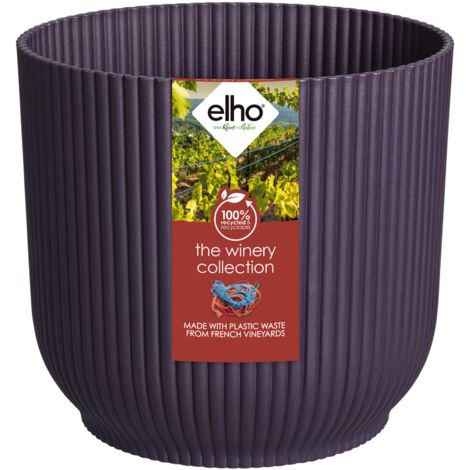 Elho The Winery Collection 16 Porpora scuro Vaso Rotondo