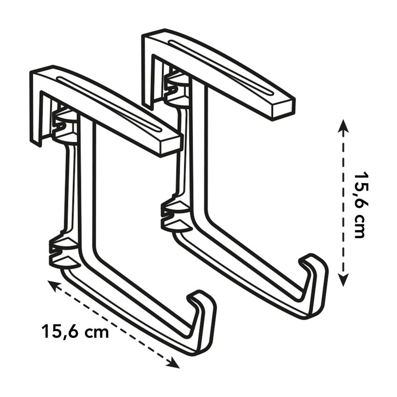 

Gancho balcón 'verde Fundamentos de metal antracita 15,6 cm - Gris - Elho