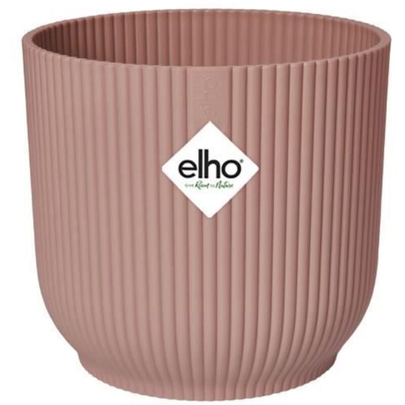 Elho - vibes fold rond roues 35 - pot de fleurs pour intérieur - ø 34.9 x h 32.4 cm - rose/rose poudré 2893203518100